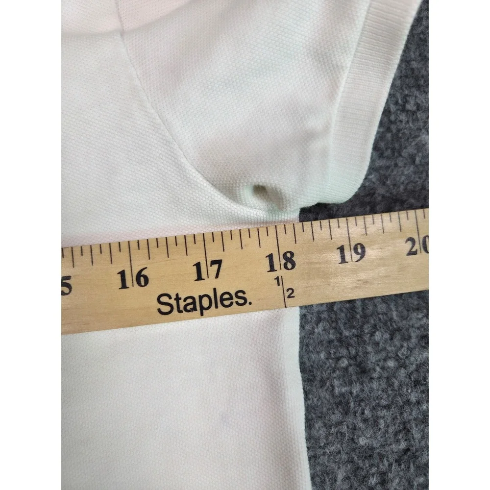 Polo Ralph Lauren Polo Shirt Mens Small White Polo Bear Tennis NYC Classic Fit